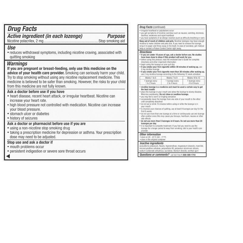 slide 2 of 10, Nicorette 2mg Coated Nicotine Lozenge Stop Smoking Aid - Ice Mint - 80ct, 2mg, 80 ct