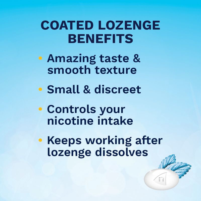 slide 4 of 9, Nicorette 2mg Coated Nicotine Lozenge Stop Smoking Aid - Ice Mint - 80ct, 2mg, 80 ct