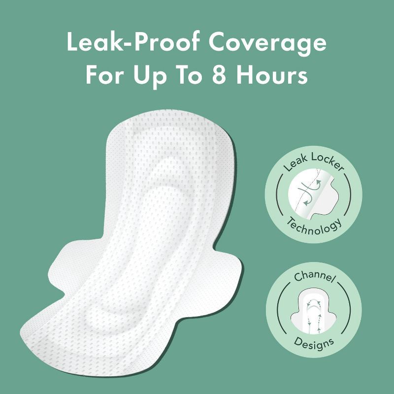 slide 3 of 7, Rael Organic Cotton Cover Regular Menstrual Fragrance Free Pads - Unscented - 16ct, 16 ct