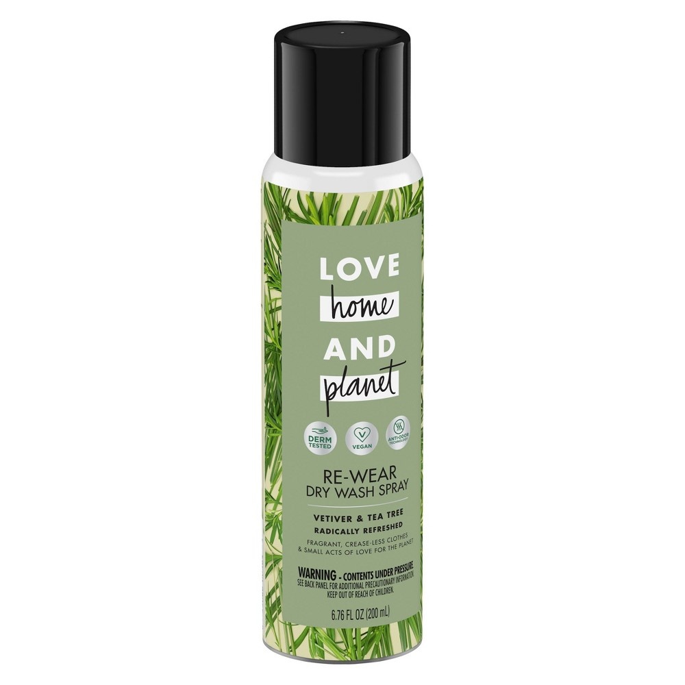 slide 3 of 5, Love Home and Planet Love Home & Planet Vetiver & Tea Tree Re-Wear Dry Spray, 6.76 fl oz