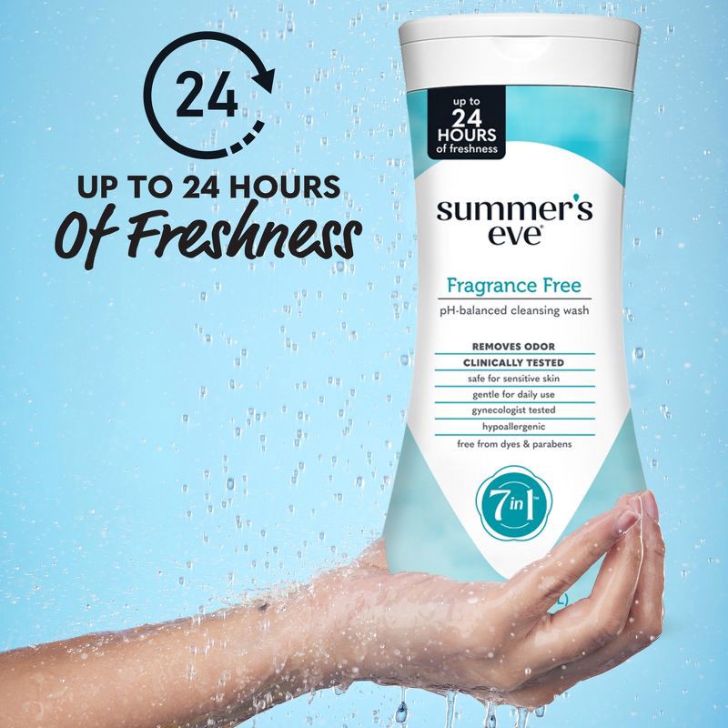 slide 3 of 8, Summer's Eve Fragrance Free Feminine Cleansing Wash - 15 fl oz, 15 fl oz