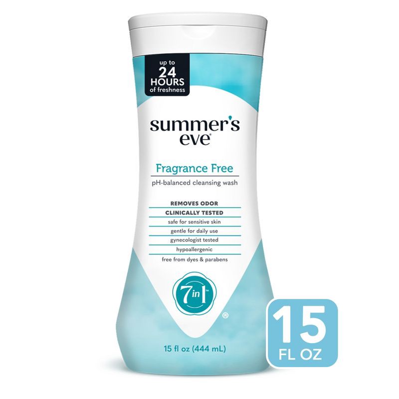 slide 1 of 8, Summer's Eve Fragrance Free Feminine Cleansing Wash - 15 fl oz, 15 fl oz