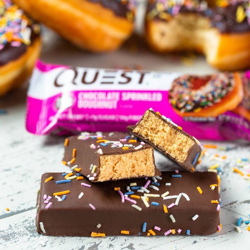 slide 3 of 6, Quest Nutrition Protein Bar - Chocolate Frosted Doughnut - 4ct, 8.5 oz