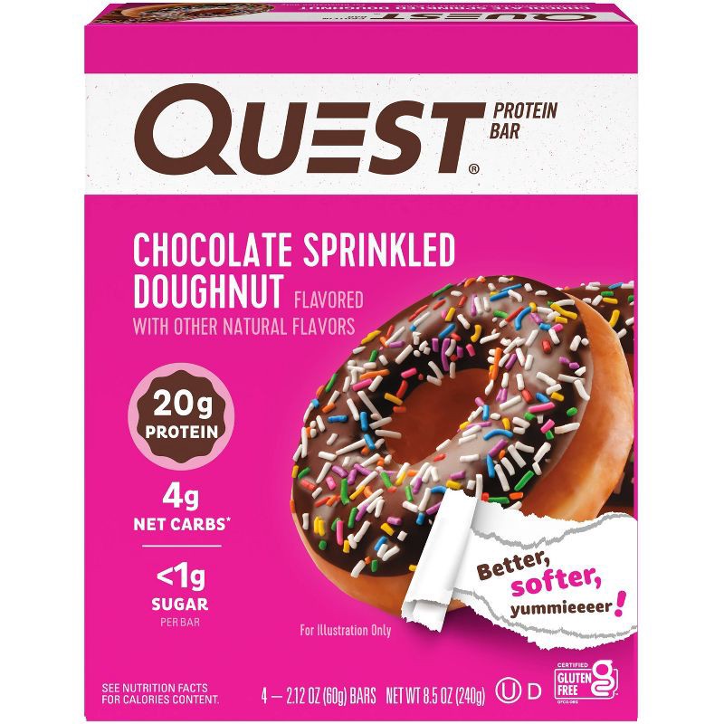 slide 1 of 6, Quest Nutrition Protein Bar - Chocolate Frosted Doughnut - 4ct, 8.5 oz