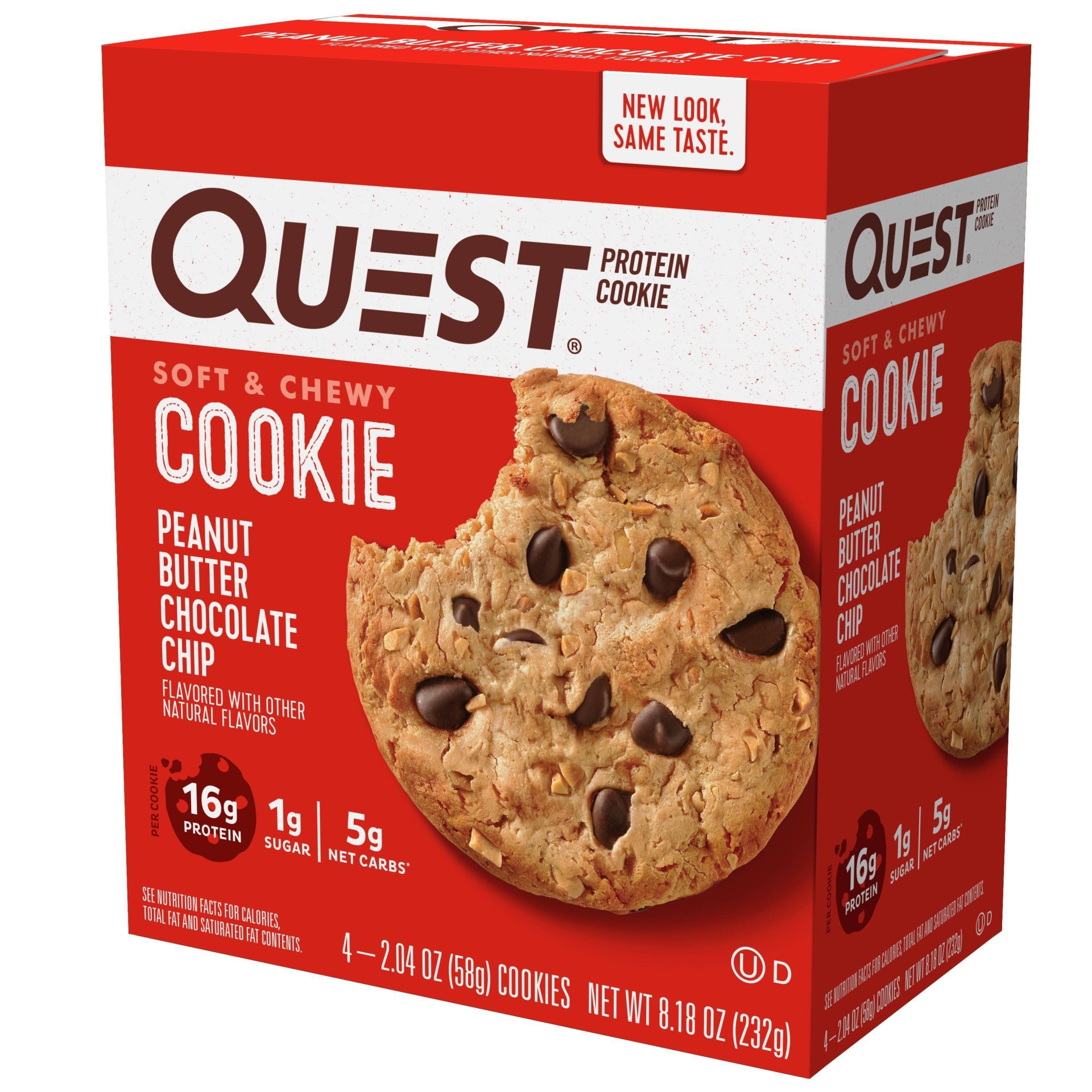 slide 1 of 7, Quest Nutrition Protein Cookie - Peanut Butter Chocolate Chip - 4ct, 8.18 oz