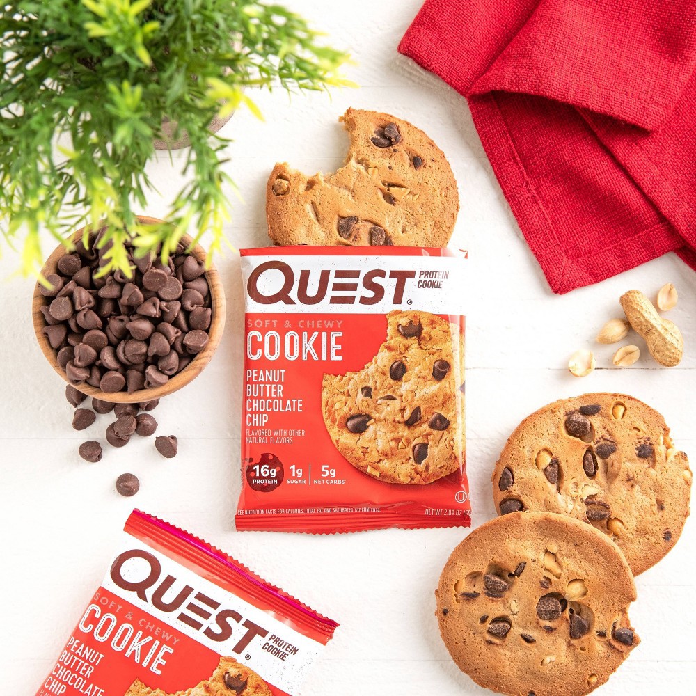 slide 5 of 7, Quest Nutrition Protein Cookie - Peanut Butter Chocolate Chip - 4ct, 8.18 oz