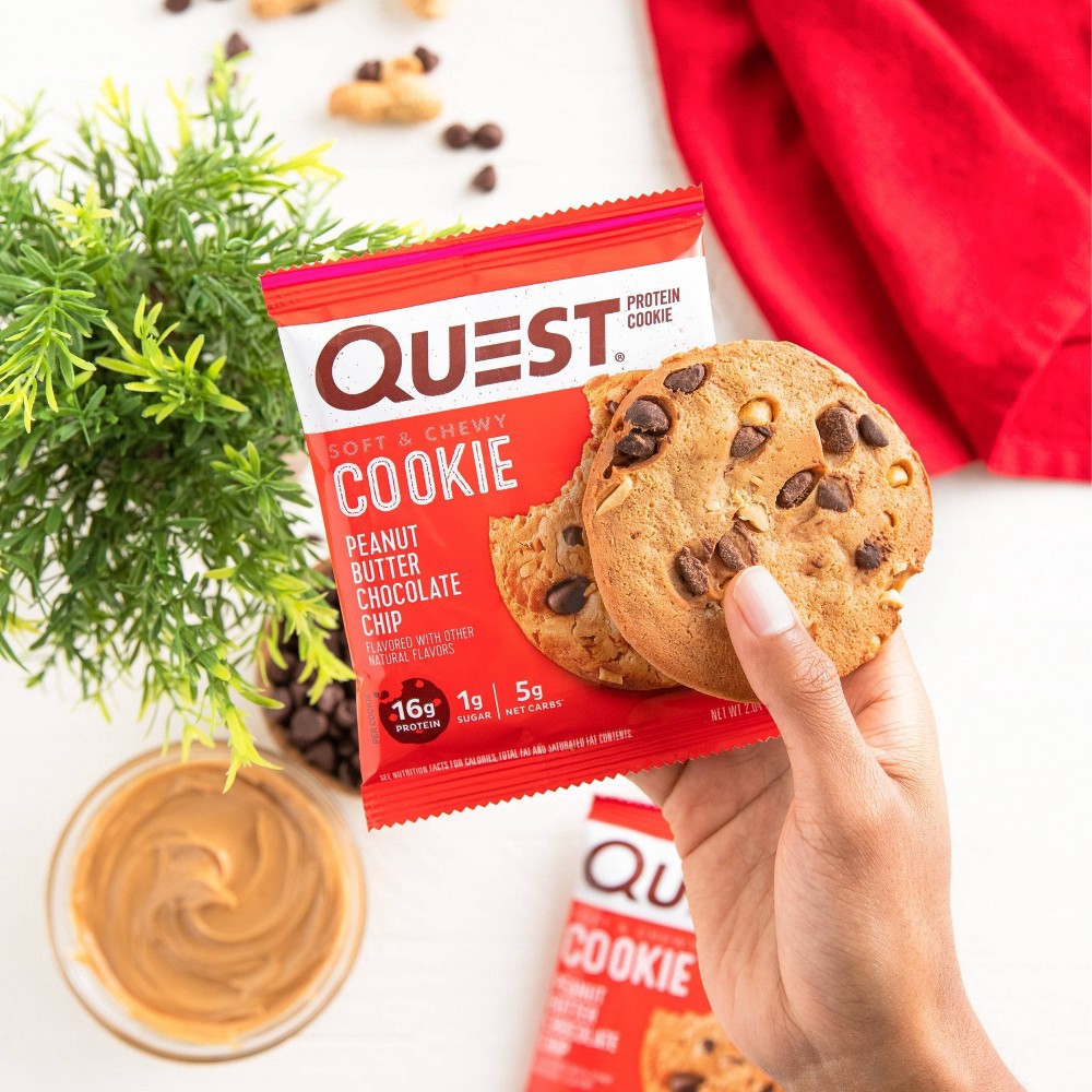 slide 6 of 7, Quest Nutrition Protein Cookie - Peanut Butter Chocolate Chip - 4ct, 8.18 oz