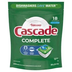 Cascade Fresh Scent Complete ActionPacs Dishwasher Detergents - 18ct