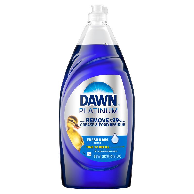 slide 2 of 11, Dawn Scent Platinum Dishwashing Liquid Dish Soap - Refreshing Rain - 32.7 fl oz, 32.7 fl oz