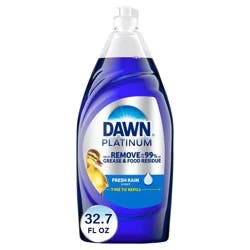 Dawn Scent Platinum Dishwashing Liquid Dish Soap - Refreshing Rain - 32.7 fl oz