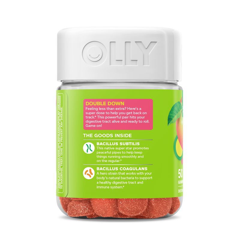 slide 5 of 9, OLLY Extra Strength Probiotic Gummies for Immune and Digestive Support - 50ct, 50 ct