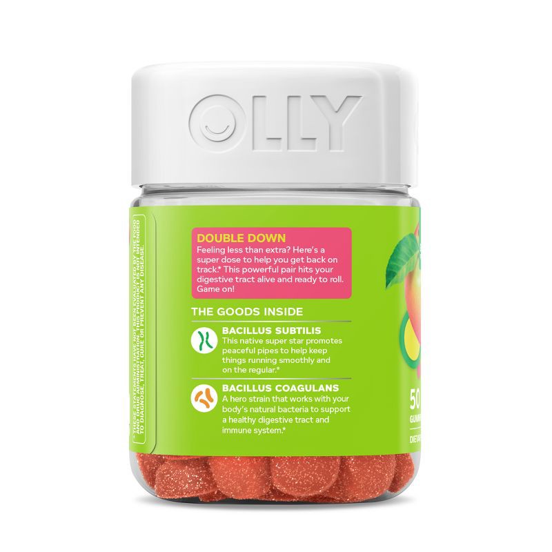 slide 5 of 7, OLLY Extra Strength Probiotic Gummies for Immune and Digestive Support - 50ct, 50 ct