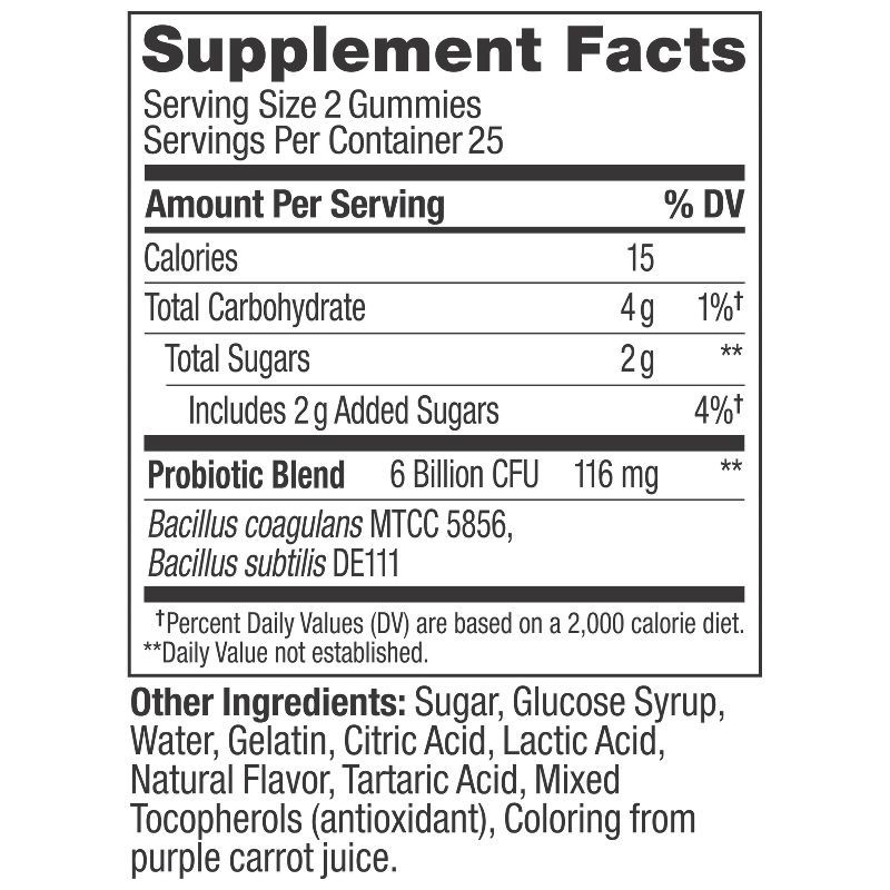 slide 6 of 9, OLLY Extra Strength Probiotic Gummies for Immune and Digestive Support - 50ct, 50 ct