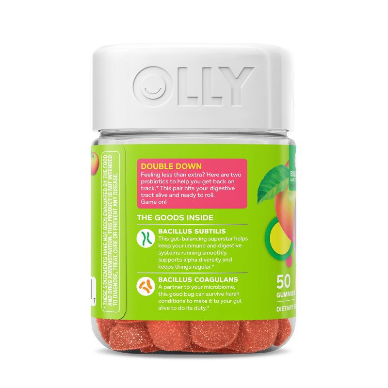 slide 9 of 12, OLLY Extra Strength Probiotic Gummies for Immune and Digestive Support - 50ct, 50 ct