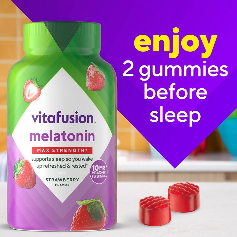 slide 9 of 11, Vitafusion Max Strength Melatonin Gummies for Sleep Support - 100ct, 100 ct