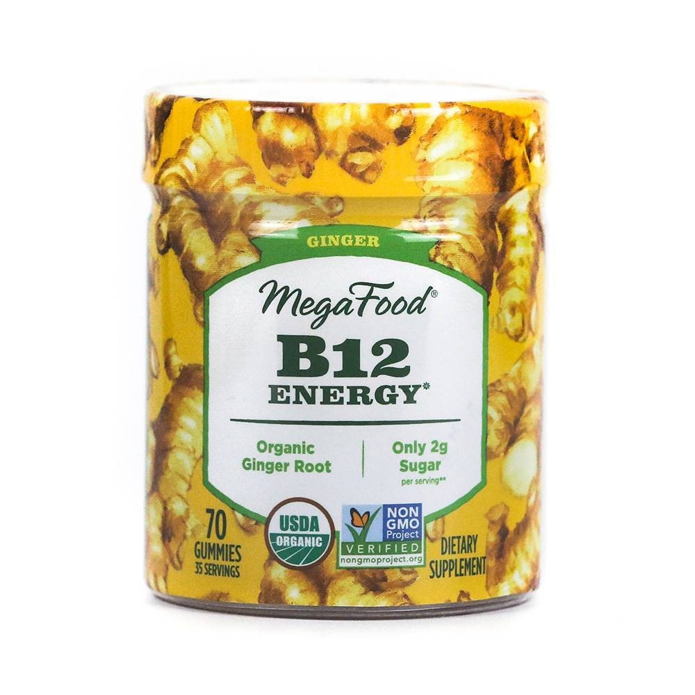 slide 1 of 3, MegaFood B12 Energy Ginger Gummies, 90 ct