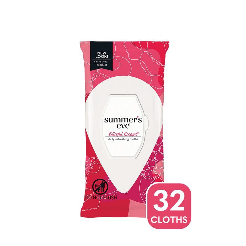 slide 1 of 7, Summer's Eve Feminine Cleansing Wipes - Blissful Escape - 32ct, 32 ct