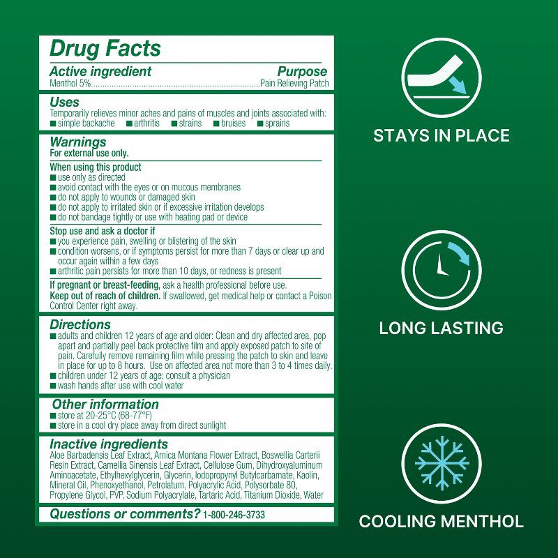slide 4 of 7, Biofreeze Pain Relieving Patch - 5ct, 5 ct