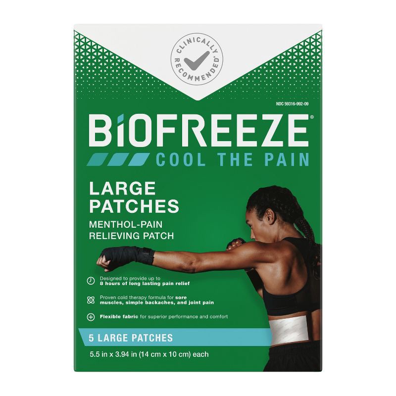 slide 1 of 7, Biofreeze Pain Relieving Patch - 5ct, 5 ct