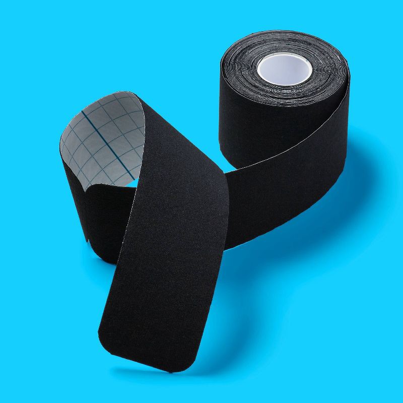 slide 2 of 3, Pre-Cut Kinesiology Tape - 2in x 10in - Black - up&up™, 1 ct