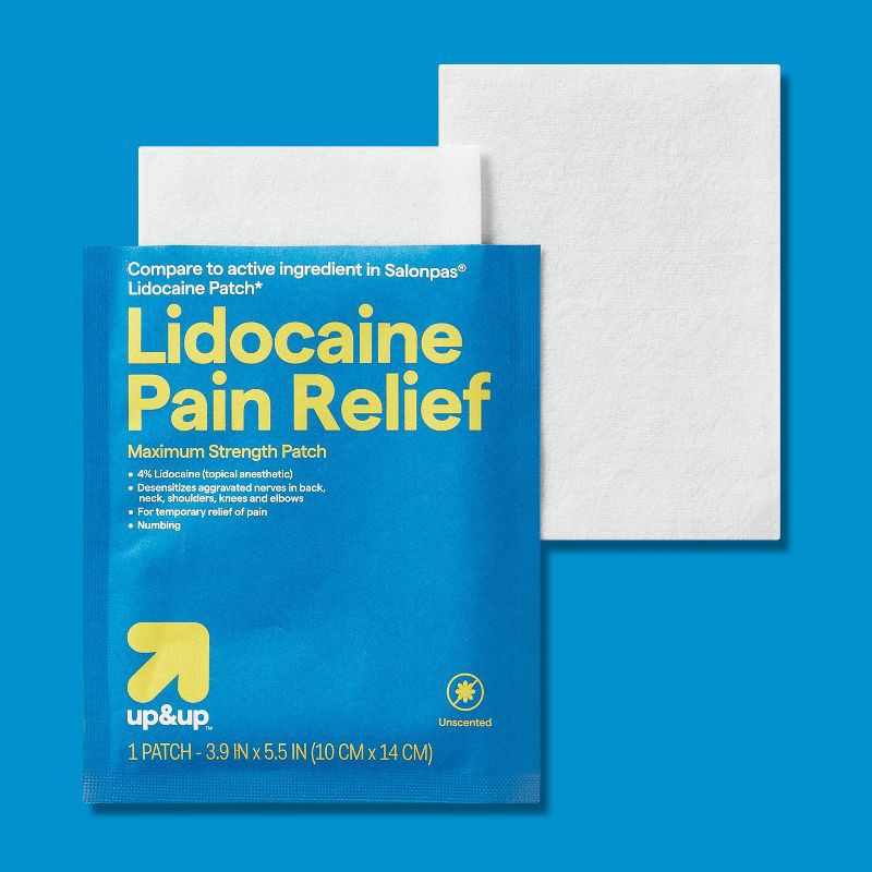 slide 2 of 4, Lidocaine 4% Pain Relieving Gel Patch - 6ct - up&up™, 6 ct