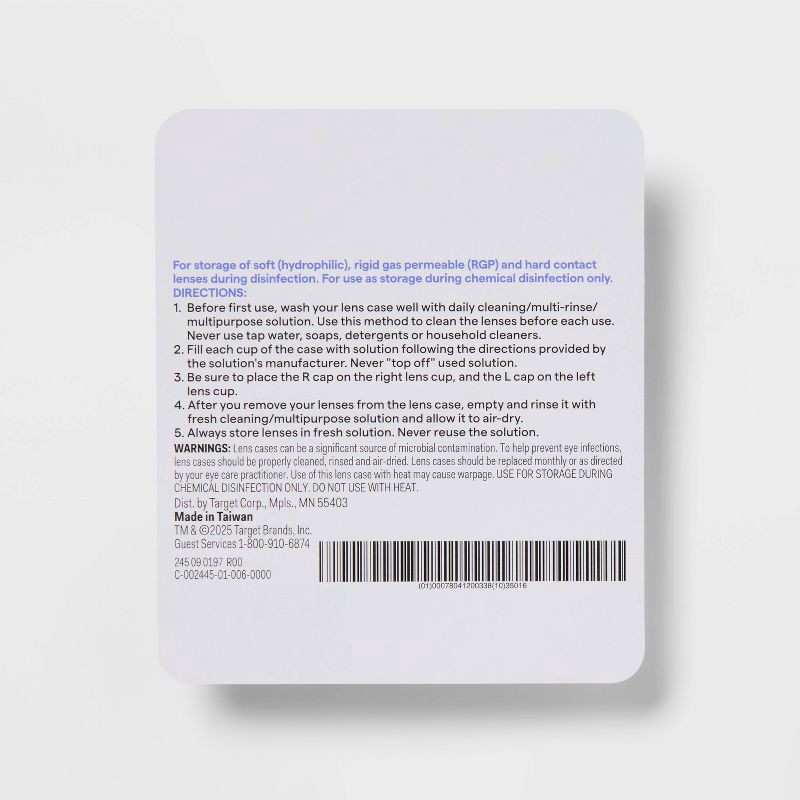 slide 3 of 6, Contact Lens Case 1ct - up&up™, 1 ct