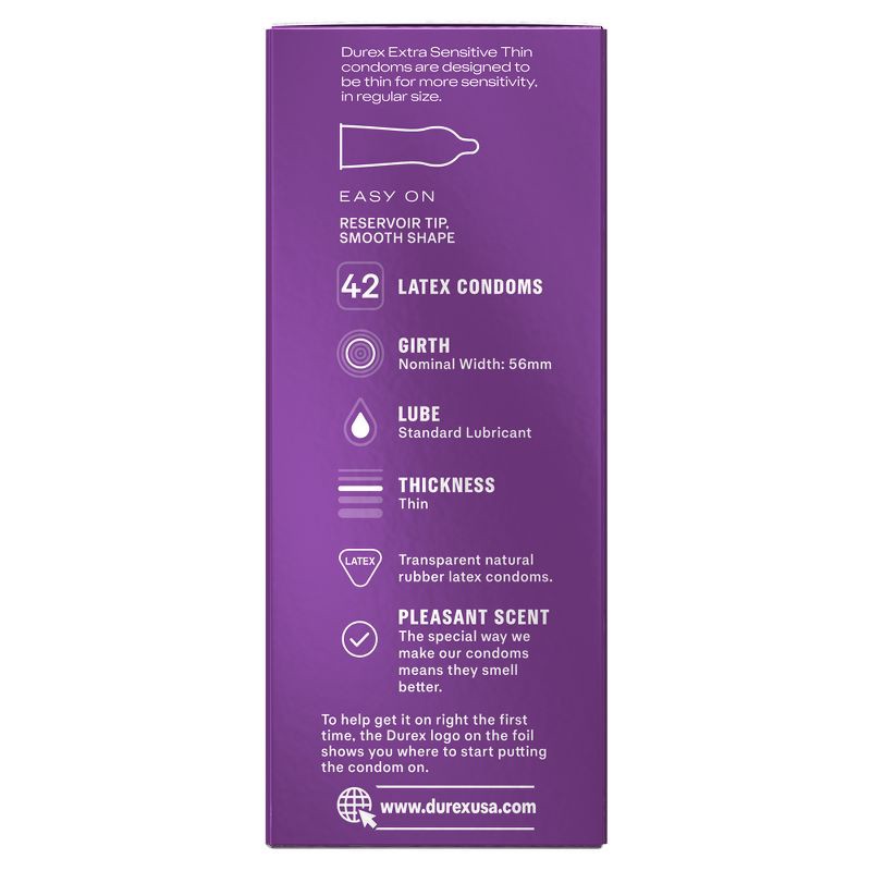 slide 16 of 17, Durex Extra Sensitive Value Pack Latex Condoms - 42ct, 42 ct
