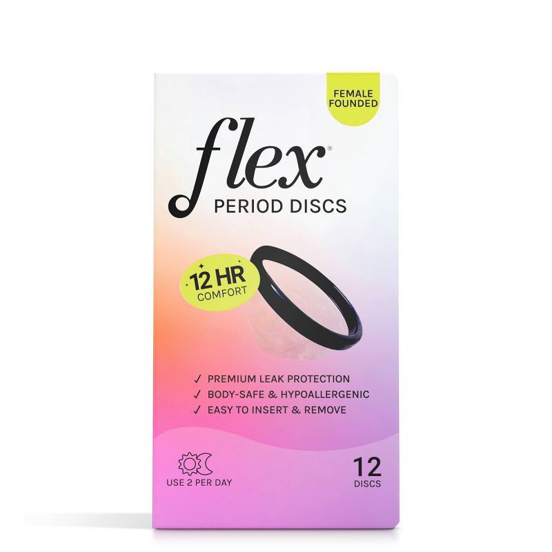 slide 2 of 7, Flex Menstrual Discs - 12ct, 12 ct