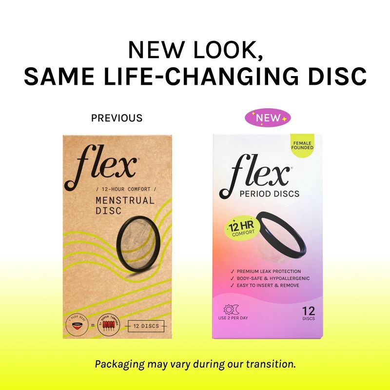 slide 3 of 7, Flex Menstrual Discs - 12ct, 12 ct