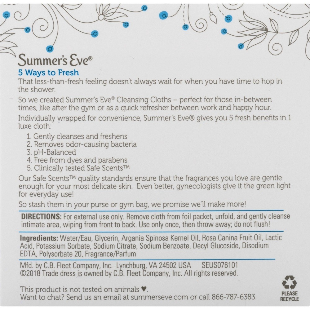 slide 4 of 7, Summer's Eve Sunset Oasis Cleansing Cloth, 16 ct