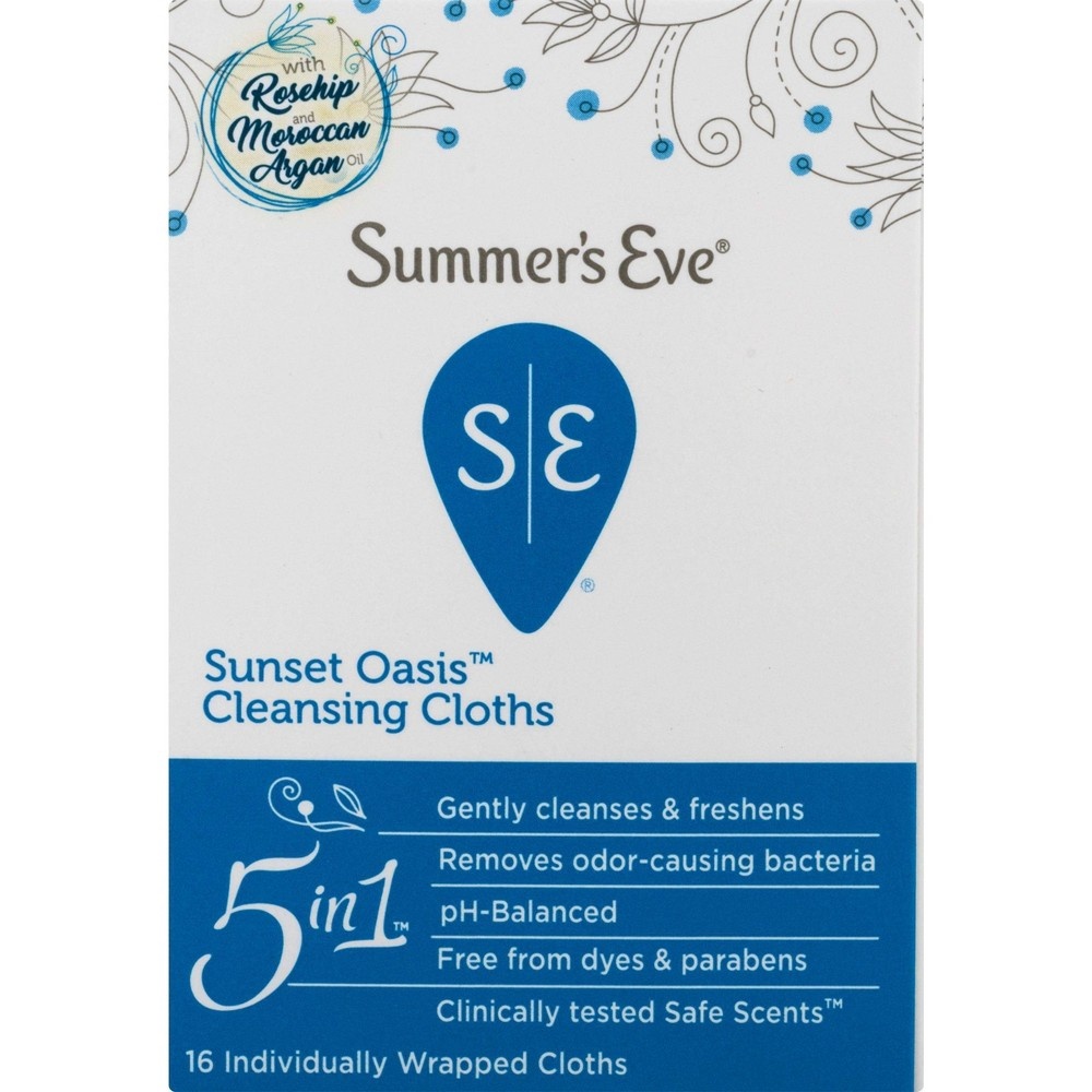 slide 7 of 7, Summer's Eve Sunset Oasis Cleansing Cloth, 16 ct