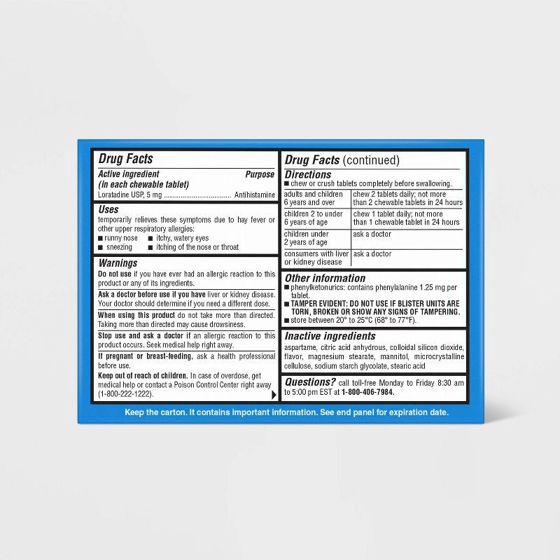 slide 3 of 4, Children's Loratadine Allergy Relief Chewable Tablets - Grape - 30ct - up&up™, 30 ct