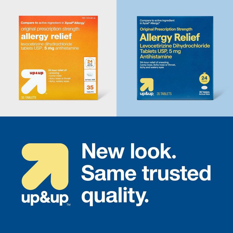 slide 4 of 4, Levocetirizine Allergy Relief Tablets - 35ct - up&up™, 35 ct