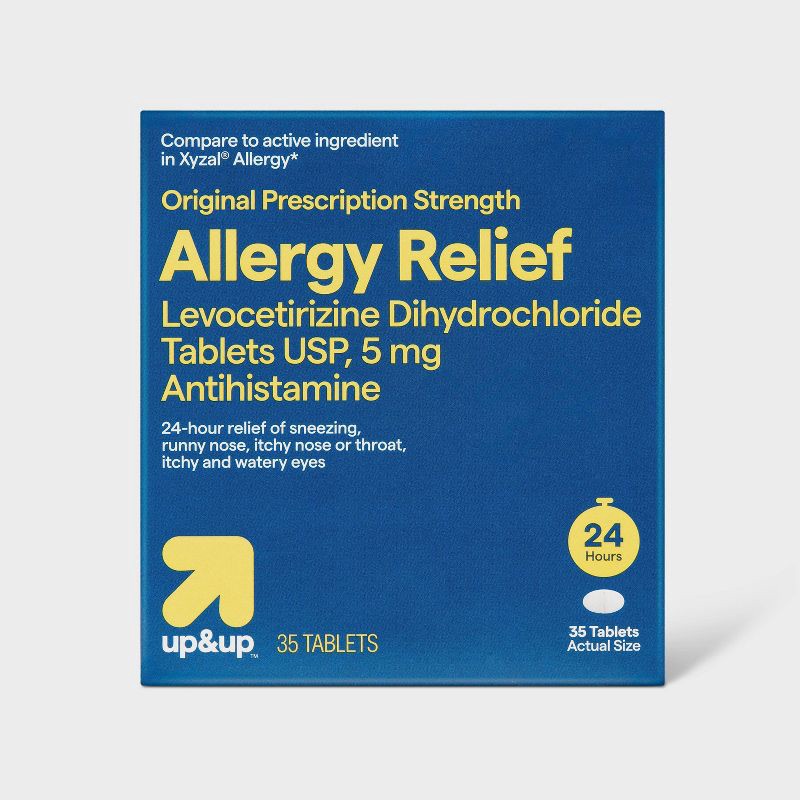 slide 1 of 4, Levocetirizine Allergy Relief Tablets - 35ct - up&up™, 35 ct