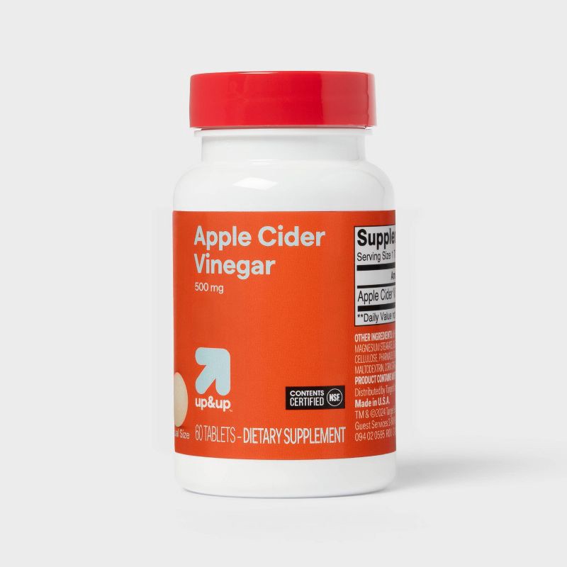 slide 1 of 4, Apple Cider Vinegar Supplement Tablets - 60ct - up&up™, 60 ct