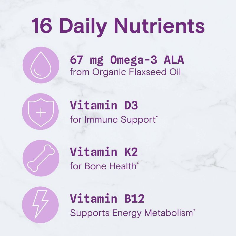 slide 5 of 10, SmartyPants Organic Toddler Multi & Vegetarian Omega 3 Gummy Vitamins with D3, C & B12 - 45 ct, 12 x 45 ct