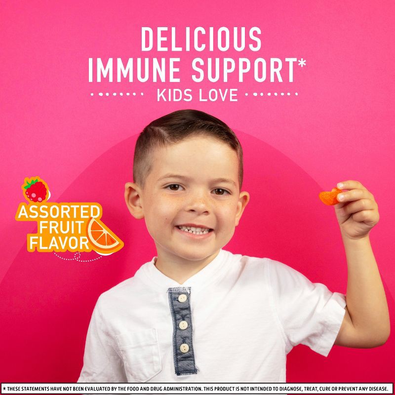 slide 5 of 12, Airborne Kids Multivitamin Gummies with Zinc - 63ct, 63 ct