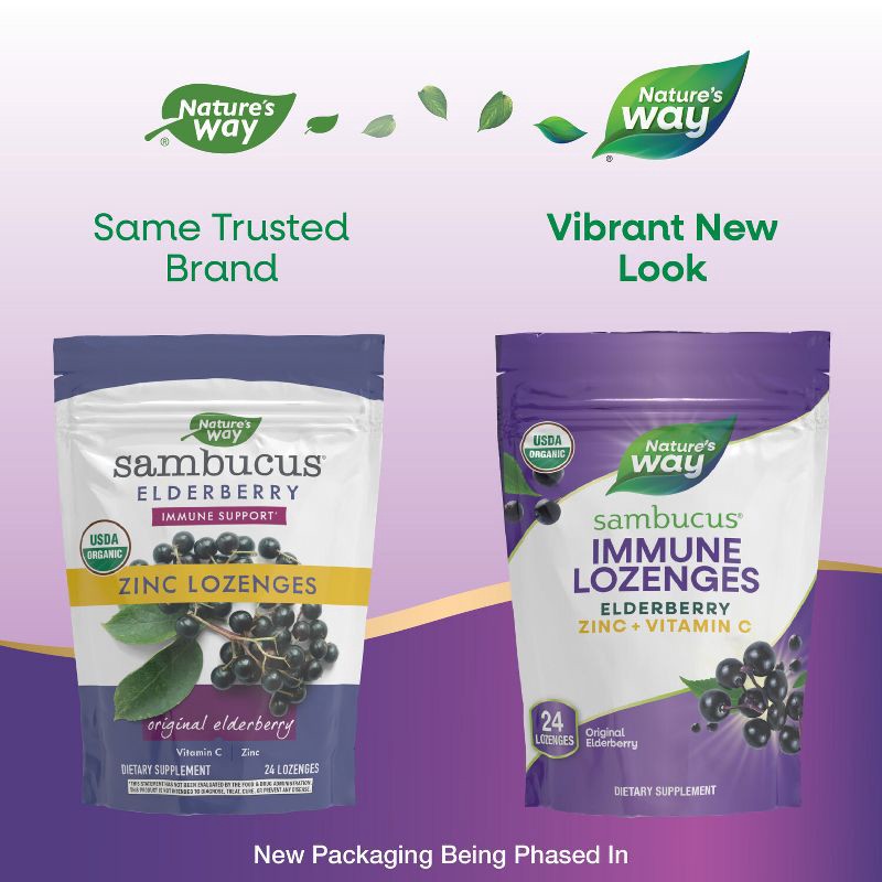 slide 3 of 7, Nature's Way Sambucus Immune Lozenges with Elderberry, Zinc and Vitamin C - 24ct, 24 ct