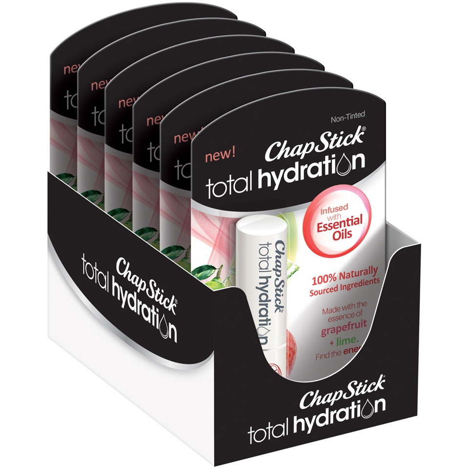 slide 2 of 6, ChapStick Total Hydration Essential Oils Lip Balm Energy, 0.12 oz