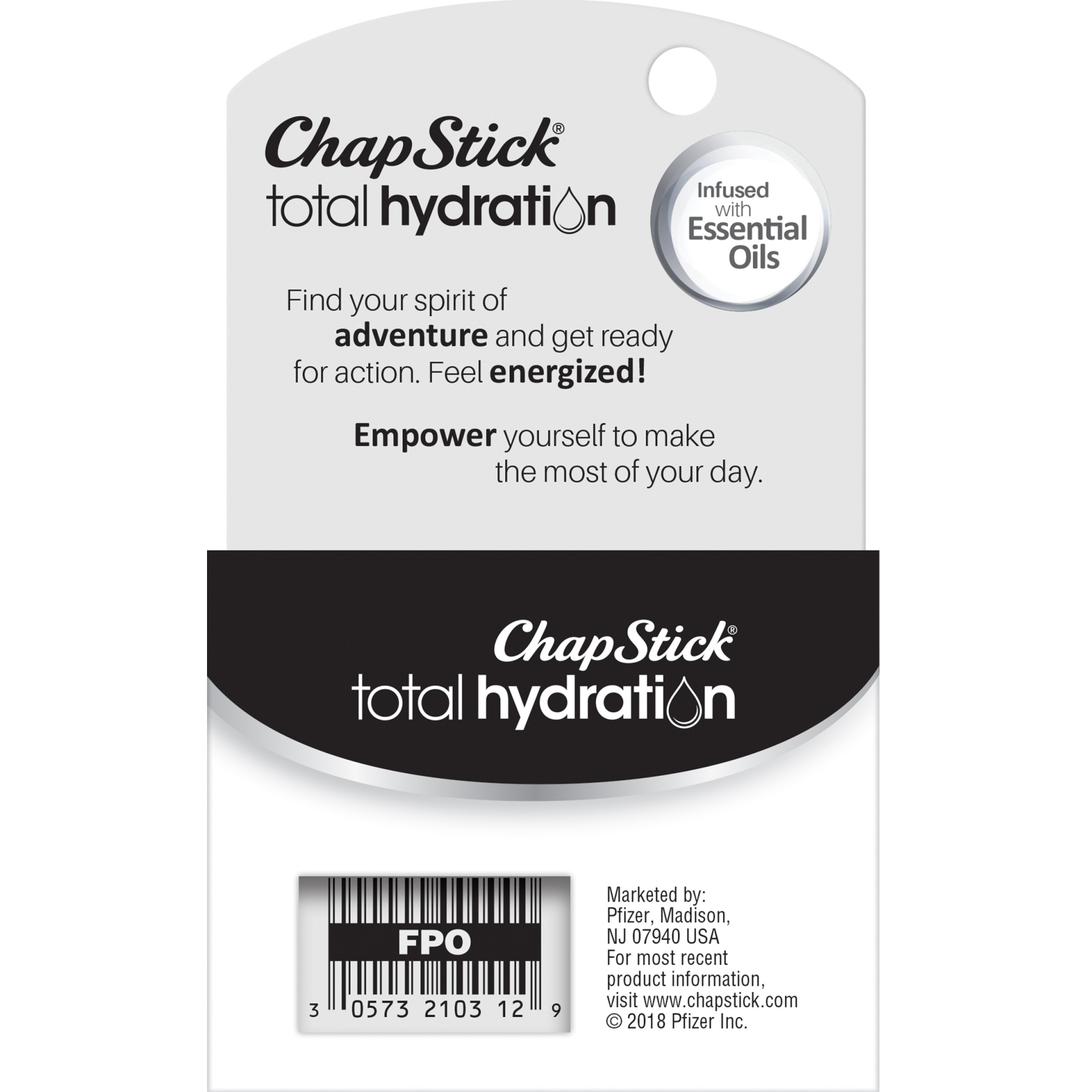 slide 5 of 6, ChapStick Total Hydration Essential Oils Lip Balm Energy, 0.12 oz