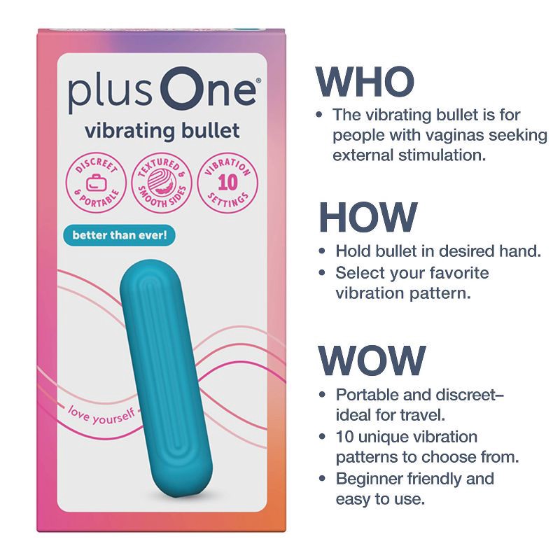 slide 8 of 13, plusOne Waterproof and Rechargeable Vibrating Bullet, 1 ct