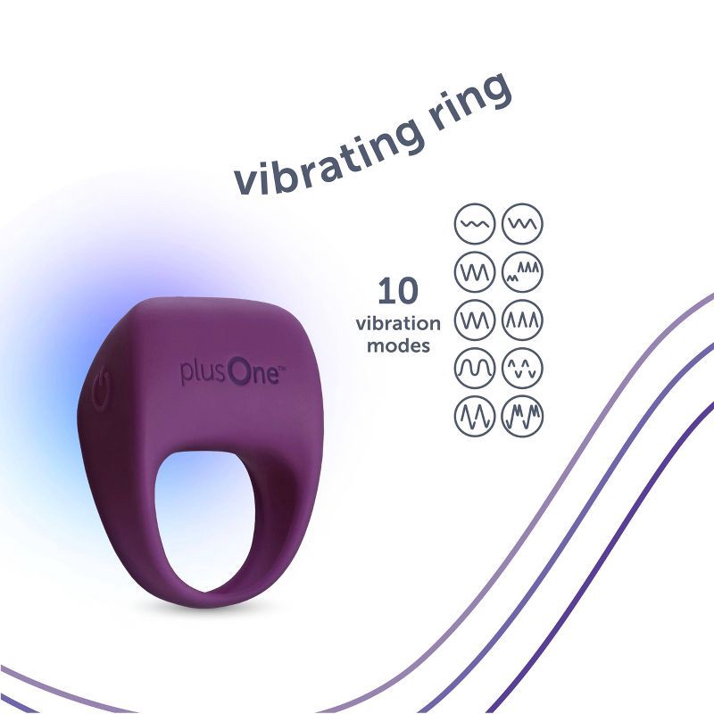 slide 2 of 10, plusOne Waterproof and Rechargeable Vibrating Ring, 1 ct