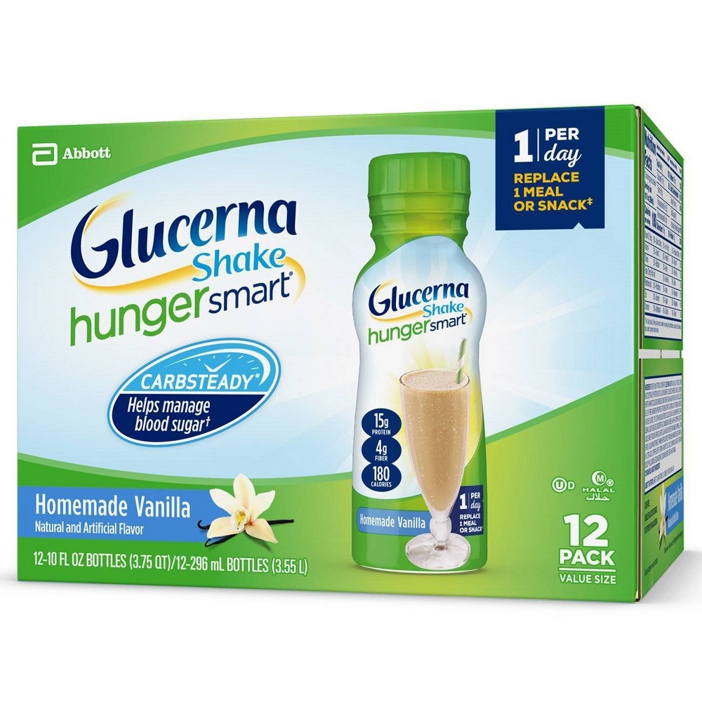 slide 4 of 5, Glucerna HungerSmart Nutrition Shake - Vanilla /, 12 ct; 8 fl oz