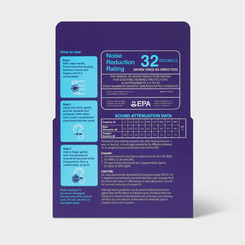 slide 3 of 3, Sleeping Foam Earplugs - 12 Pair - up&up™, 1 ct