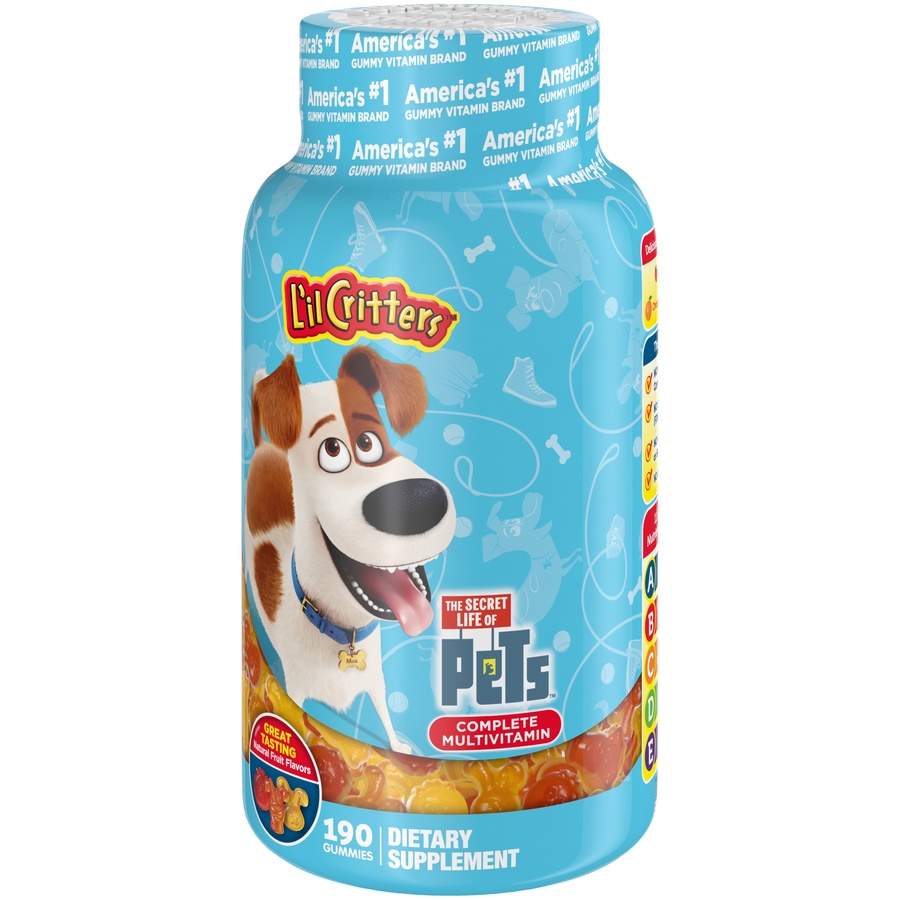 slide 4 of 4, L'il Critters The Secret Life Of Pets Complete Multivitamin Gummies, 190 ct