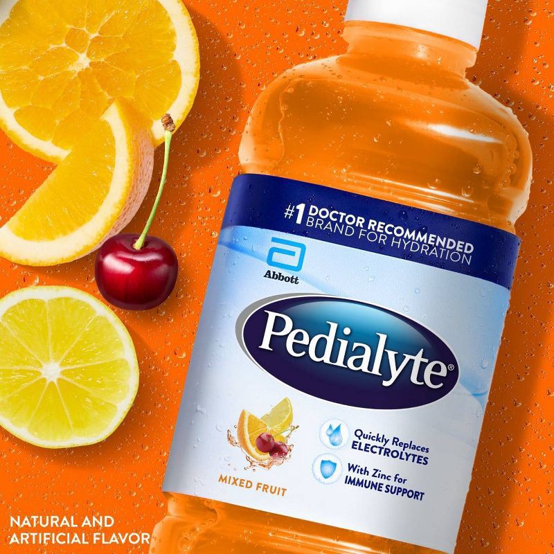 slide 3 of 8, Pedialyte Electrolyte Solution Hydration Drink - Mixed Fruit - 33.8 fl oz, 33.8 fl oz