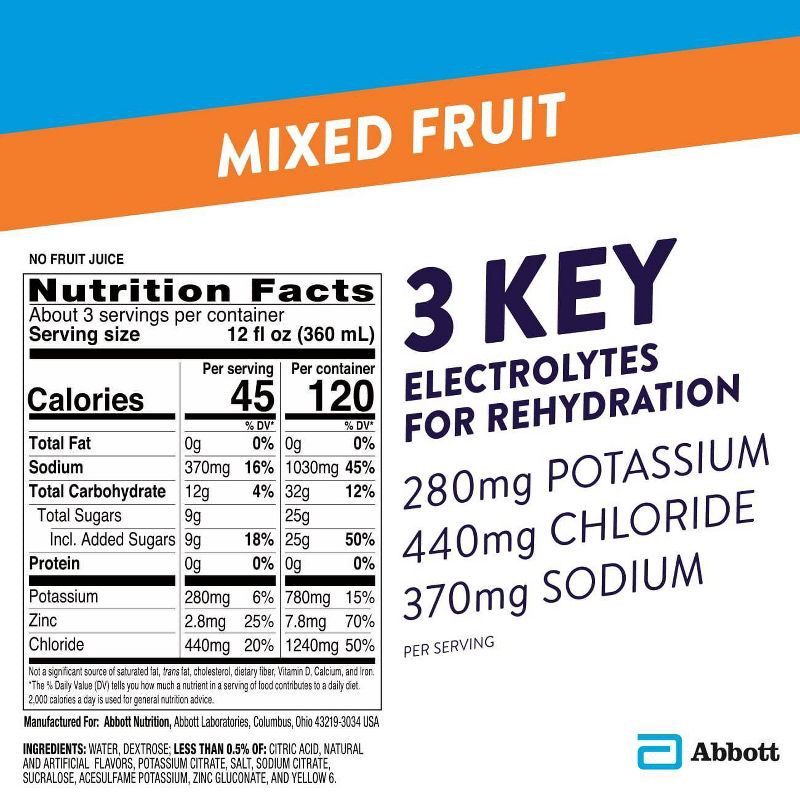 slide 5 of 8, Pedialyte Electrolyte Solution Hydration Drink - Mixed Fruit - 33.8 fl oz, 33.8 fl oz