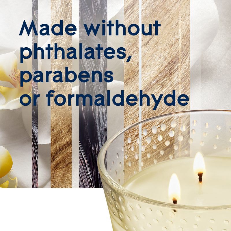 slide 9 of 15, Glade 3 Wick Scented Candle in Glass Jar - Sheer Vanilla Embrace - 6.8oz, 6.8 oz