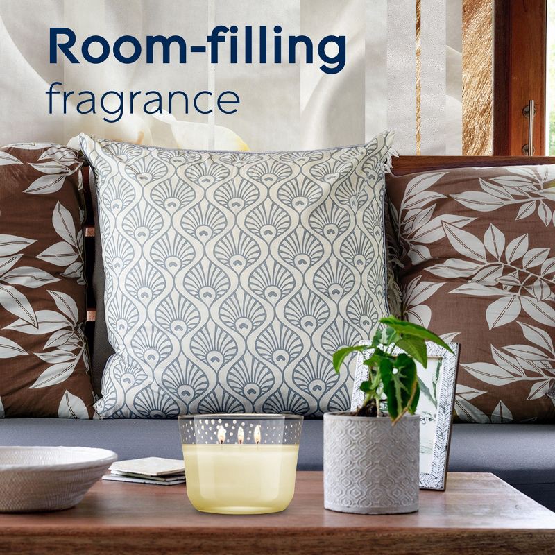 slide 11 of 15, Glade 3 Wick Scented Candle in Glass Jar - Sheer Vanilla Embrace - 6.8oz, 6.8 oz