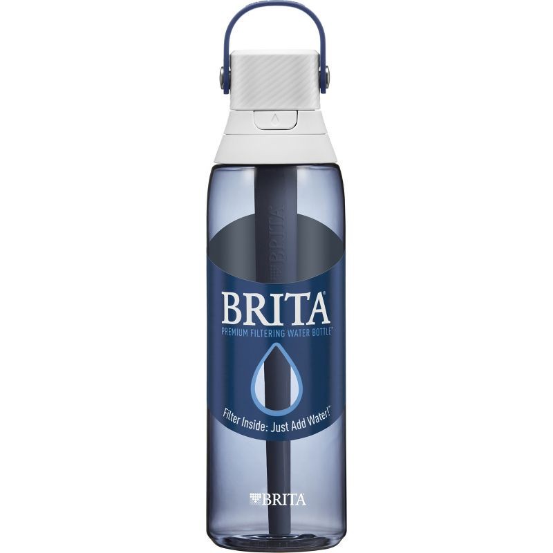 slide 8 of 10, Brita Premium 26oz Filtering Water Bottle with Filter - Night Sky: Reusable Plastic, 2-Month Filter Life, 0.25 Purification Time, 26 oz